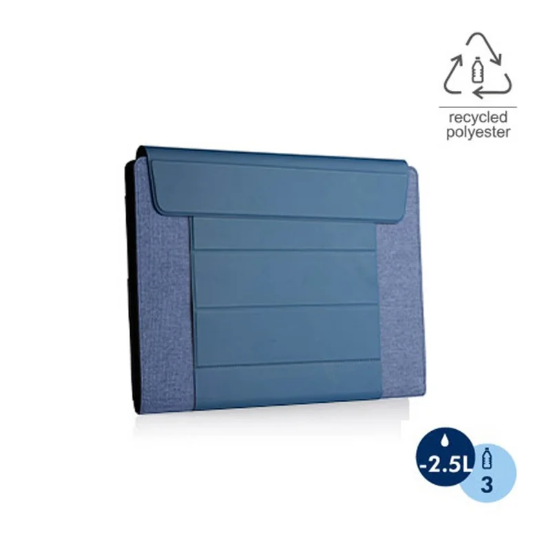 سانثوم Santhome Change Collection 2-in-1 Laptop Case / Foldable Stand & Portable Workstation | Eco-Friendly RPET Laptop Sleeve for 15.6” Devices | Accessory Storage, Water-Resistant, Premium Magnetic Closure