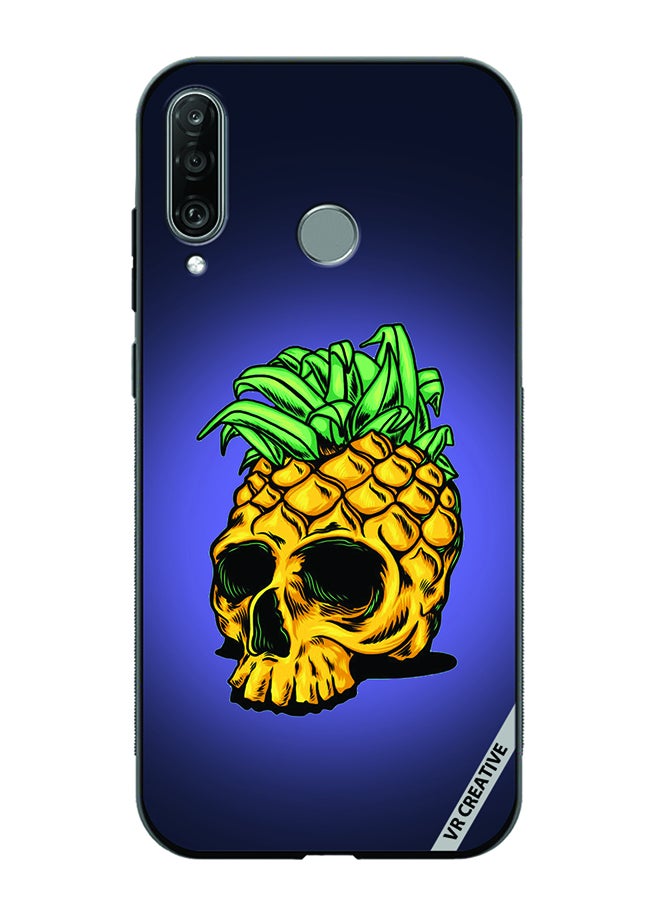 VR CREATIVE Protective Case Cover For Huawei P30 Lite Pineapple Skull Design Multicolour - Image 1