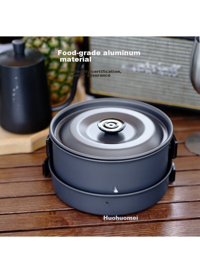 Fire-maple Jingyanye Camping Cookware Set , Outdoor Camping Portable Stove Cookware, Kettle, Tea Brewing Pot, Three-in - Image 2