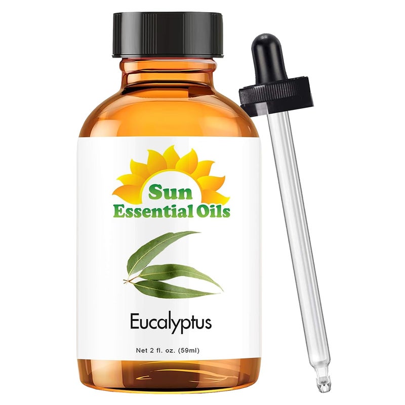 Sun Essential Oils Sun Essentials Oils - 2 oz Eucalyptus Essential Oil with Dropper for Diffuser, Skin, Aromatherapy Massage, Humidifier, Scent for Candle, Lotion & Soap Making at Home, Fragrance for Room - Image 4