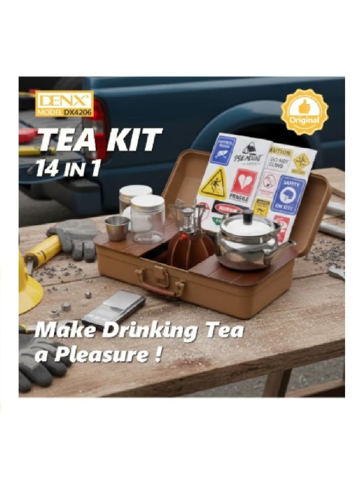 دينكس طقم شاي المختصة (14قطعة) متكامل لتحضير الشاي - DX4206 - Image 1