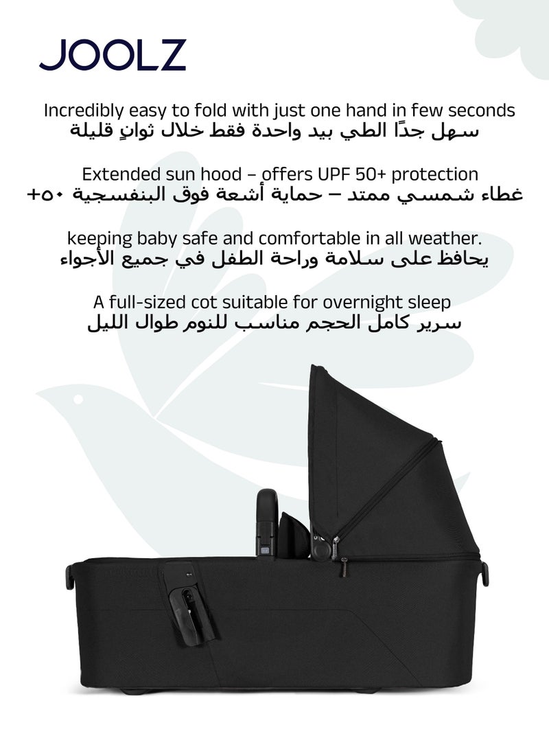 JOOLZ سرير أطفال مدمج وخفيف الوزن | قابل للطي والوقوف ذاتيًا | مناسب للمواليد الجدد | أسود فضائي | مرتبة قابلة للتنفس | حماية من الشمس UPF 50+ | فائق الصغر | 90x42x15 سم | 3.9 كجم - Image 4