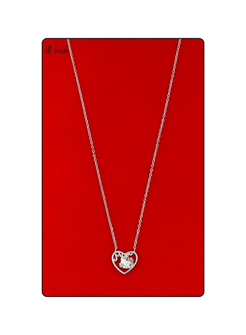 Armaaj Hello Kitty "Mom" Necklace Features a Sterling Silver - Image 1
