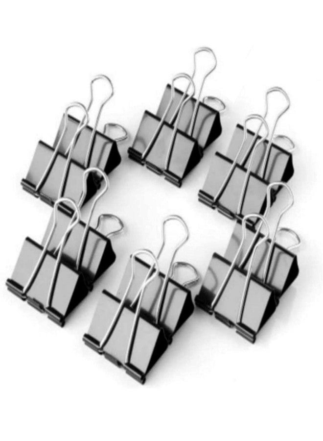 ODDY Nickel Plated-Rust Resistant Black Binder Clip 32 MM Paper Clip Corrosion-Resistant Steel (Pack of 12 pcs) - Image 1