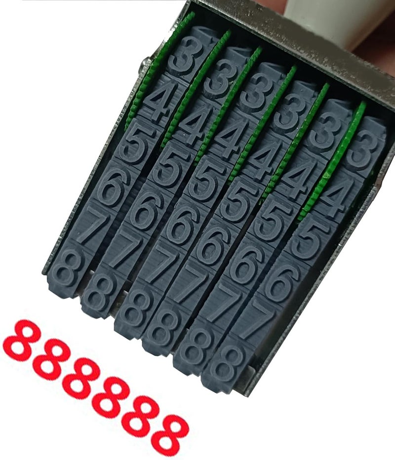 zeng Adjustable Number Stamp, with Number 0-9 and Symbols, Manual Rolling Office Business Stamp, Supermarket & School Supplies, Multicolor (Large 6 Digit) - Image 4