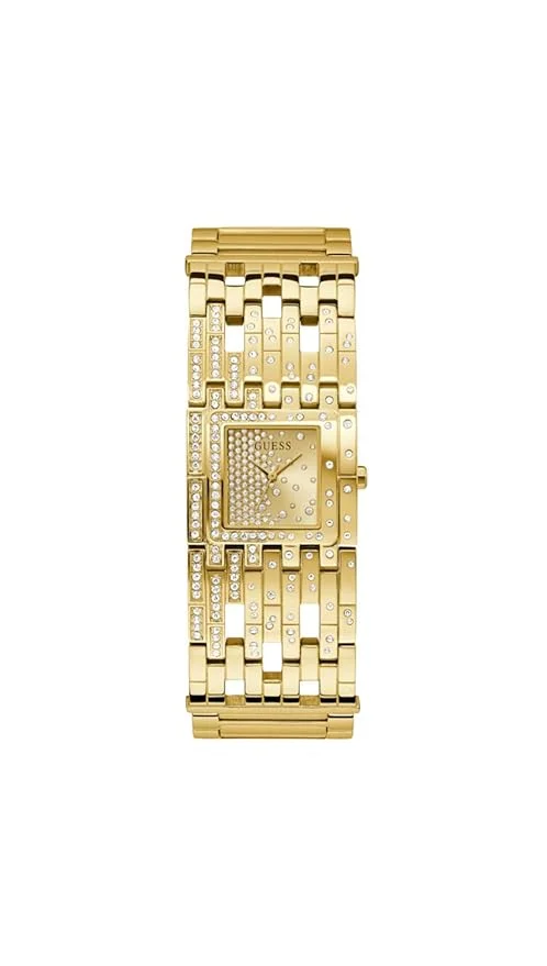 جس GUESS Champagne Dial 22 mm Women's Analog Watch - GW0441L2 (Gold) - Classic