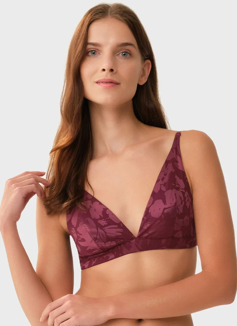 dagi Floral Print Plunge Bra
