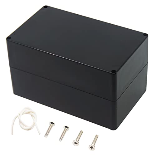 Zulkit Junction Box, Zulkit Project Box IP65 Waterproof Outdoor Box ABS Plastic Electrical Boxes Electronic Enclosure Black 7.9 x 4.7 x 4.4 inch(200 x 120 x 113 mm)(Pack of 1) - Image 1