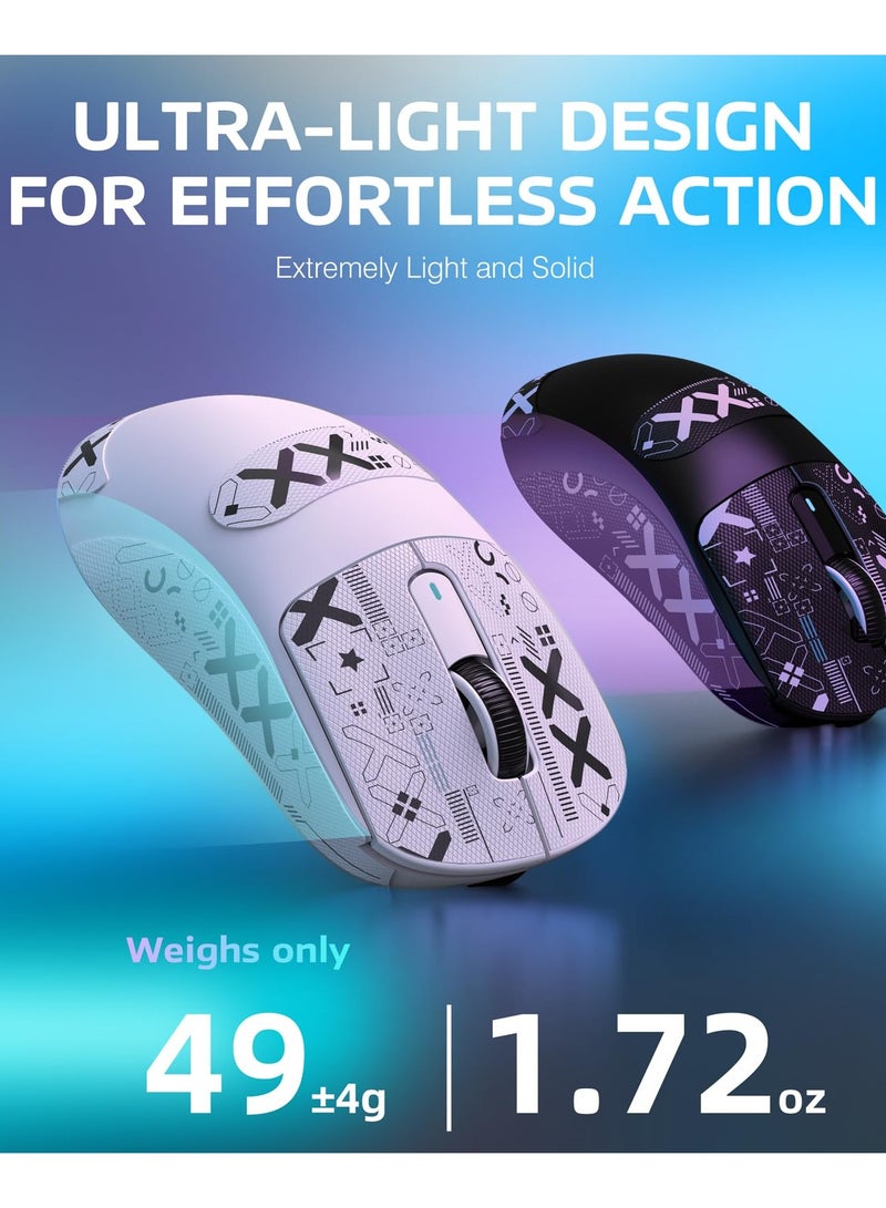 Attack Shark X3 Wireless Gaming Mouse, 49g Ergonomic Computer Mouse, Triple Modes PAW3395 26K DPI Optical Sensor, 200h Battery Life, Programmable Buttons, Gaming Accessories for PC/Laptop/Mac - Image 3