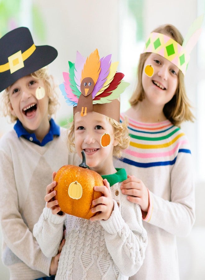 Whaline 1000 Pcs Fall Pumpkin Stickers Roll Orange Yellow Colored Pumpkin Self-Adhesive Sticker Decals for Autumn Thanksgiving Party Scrapbook Envelope Decor Supplies - Image 5