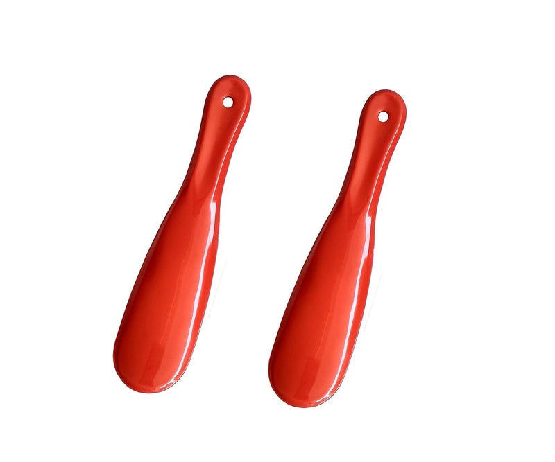 SNP Plastic 6.5 Inch Black and Red Shoe Horn Tree for Men and Women Pack of 2 - Image 4
