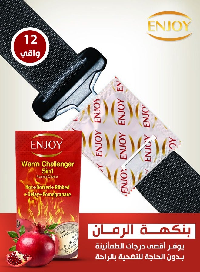 ENJOY Worm Challenger Premium Condoms 12 Pieces - Image 4