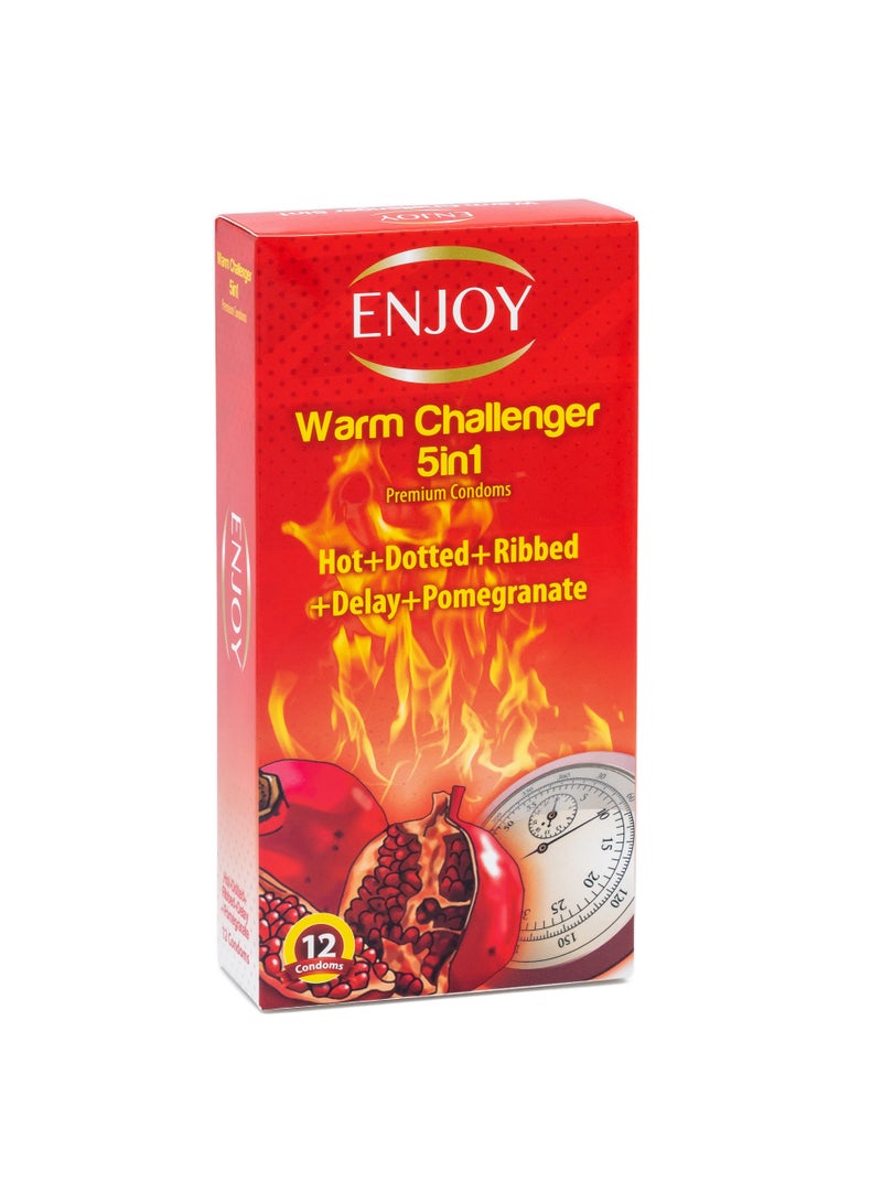 ENJOY Worm Challenger Premium Condoms 12 Pieces - Image 2