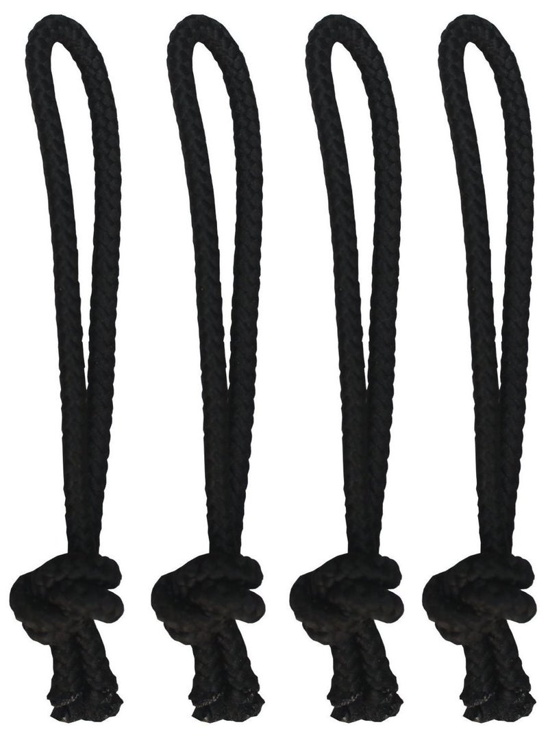 Santa Barbara Surfing SBS - Leash String Cord for Surfboard, Longboard and SUP - 4 Pack (Black)  - Image 1