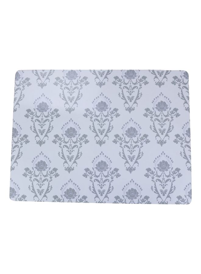 NIBEMINENT 4-Piece Printed Placemat Silver 18x12inch