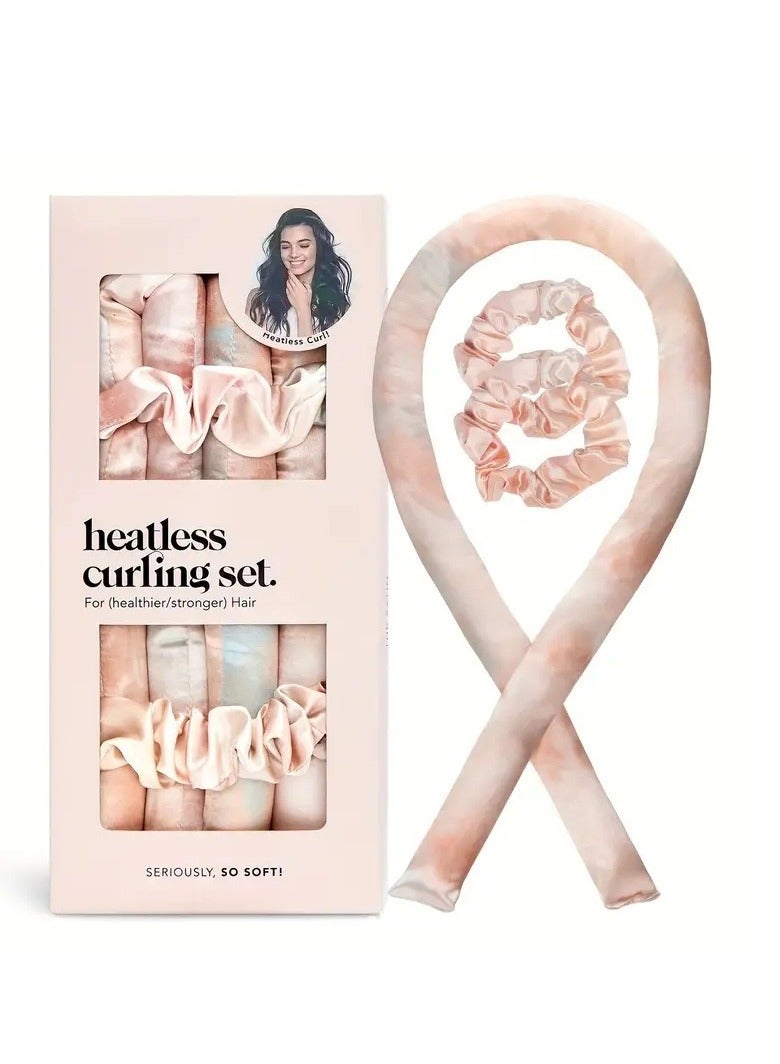 Satin Heatless Curling Set - Hair Rollers for Heatless Curls | Heatless Hair Curlers & Hot Rollers | Hair Curlers to Sleep in | Heatless Curling Rod Headband | Heatless Curler - Image 1