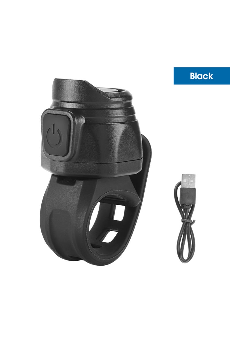 Black WEST BIKING Bicycle Electric Bell USB Charging Speaker Safety Warning Alarm Horn MTB Road Bike