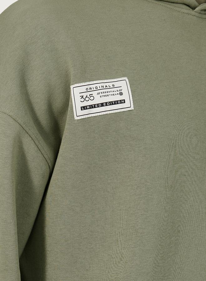Styli Patch Detail Fleece Oversized Hoodie & Cuffed Joggers Co-Ords - Image 3