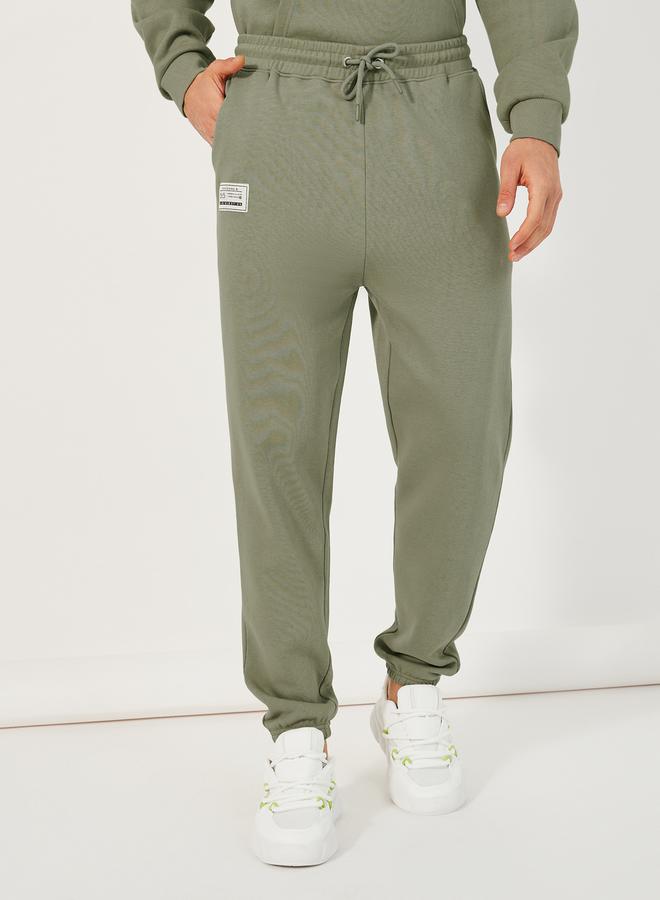 Styli Patch Detail Fleece Oversized Hoodie & Cuffed Joggers Co-Ords - Image 5