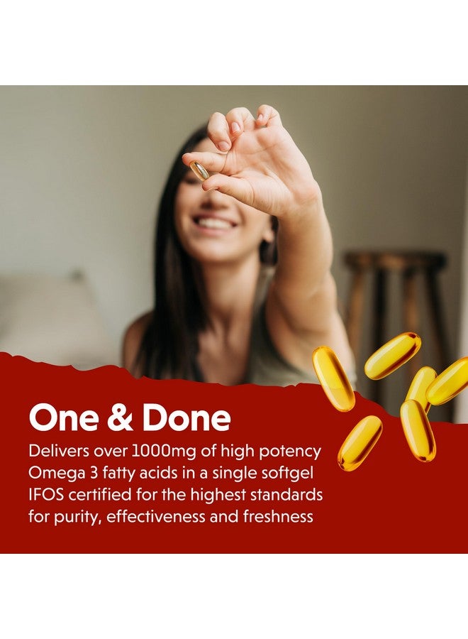 Barlean's Ideal Omega 3 Fish Oil Supplement, 1,000 mg Softgels, Pharmaceutical Grade EPA & DHA for Brain, Joint, & Heart Health, Orange Flavor, 30 ct - Image 3