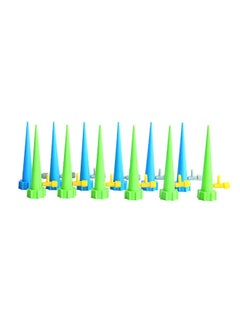 12-Piece Automatic Irrigation Stake With Valve Set Blue/Green
