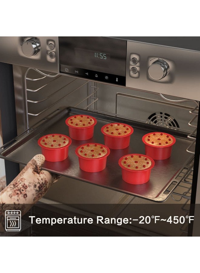 SILIVO 4 inch Mini Smash Cake Pans (6 Pack) - Silicone Nonstick Pans for Smash Cake, Muffin and Egg Bites - Image 5