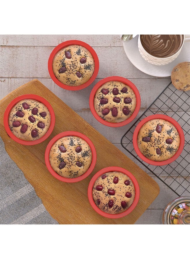 SILIVO 4 inch Mini Smash Cake Pans (6 Pack) - Silicone Nonstick Pans for Smash Cake, Muffin and Egg Bites - Image 4