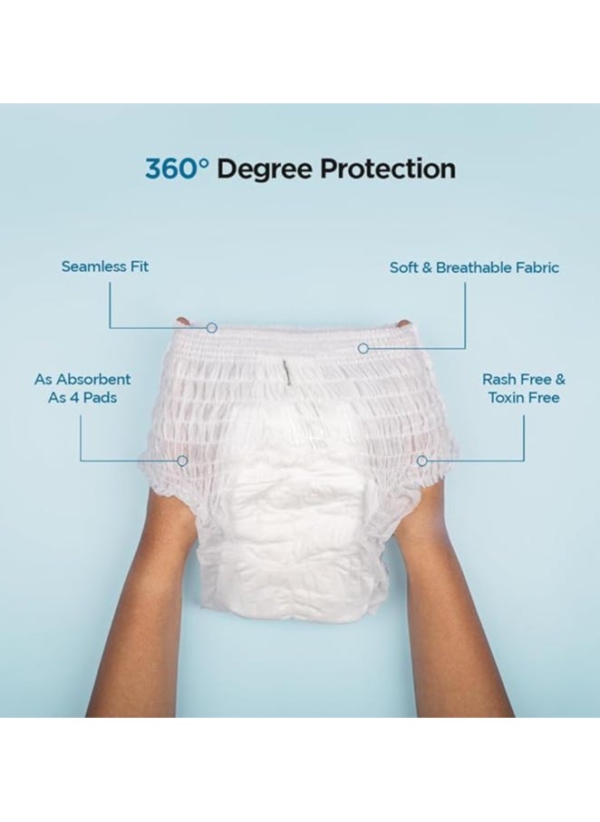 PEESAFE PeeSafe Disposable Period Panties for Women Leak Proof, Period Panty for heavy blood flow, 360° Protection, Overnight Comfort, Rash & Toxin Free, Seamless Fit, Large to X-large size - 4 Panties  - Image 3