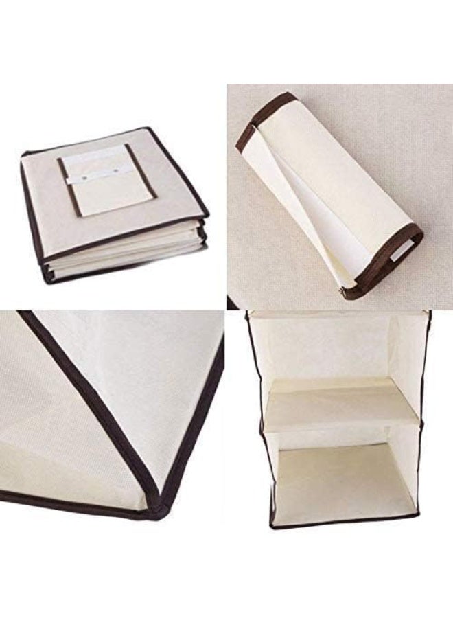 منظم خزانة معلق بـ 6 أقسام – أرفف قماشية لتعليق الملابس والأحذية والإكسسوارات – منظم خزانة موفر للمساحة - Image 4