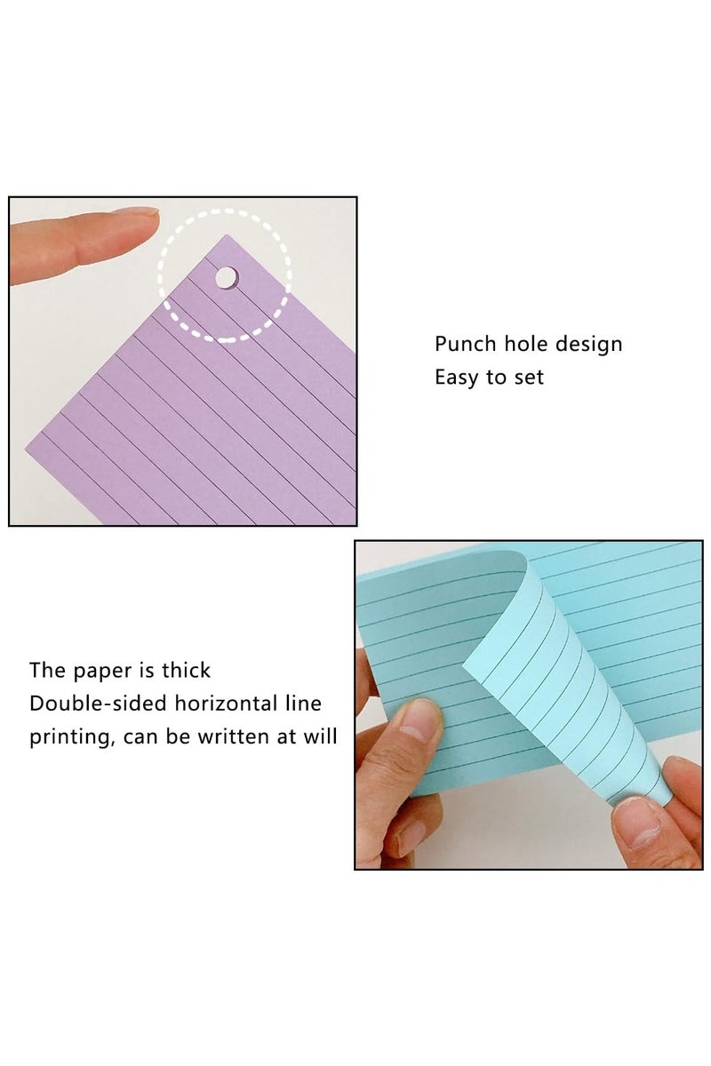 Ruled Index Cards Revision Cards ,Kraft Paper Notecards Lined Index Cards, 6 Pack 300PCS Flash Cards, for Study Office NotePads - Image 4