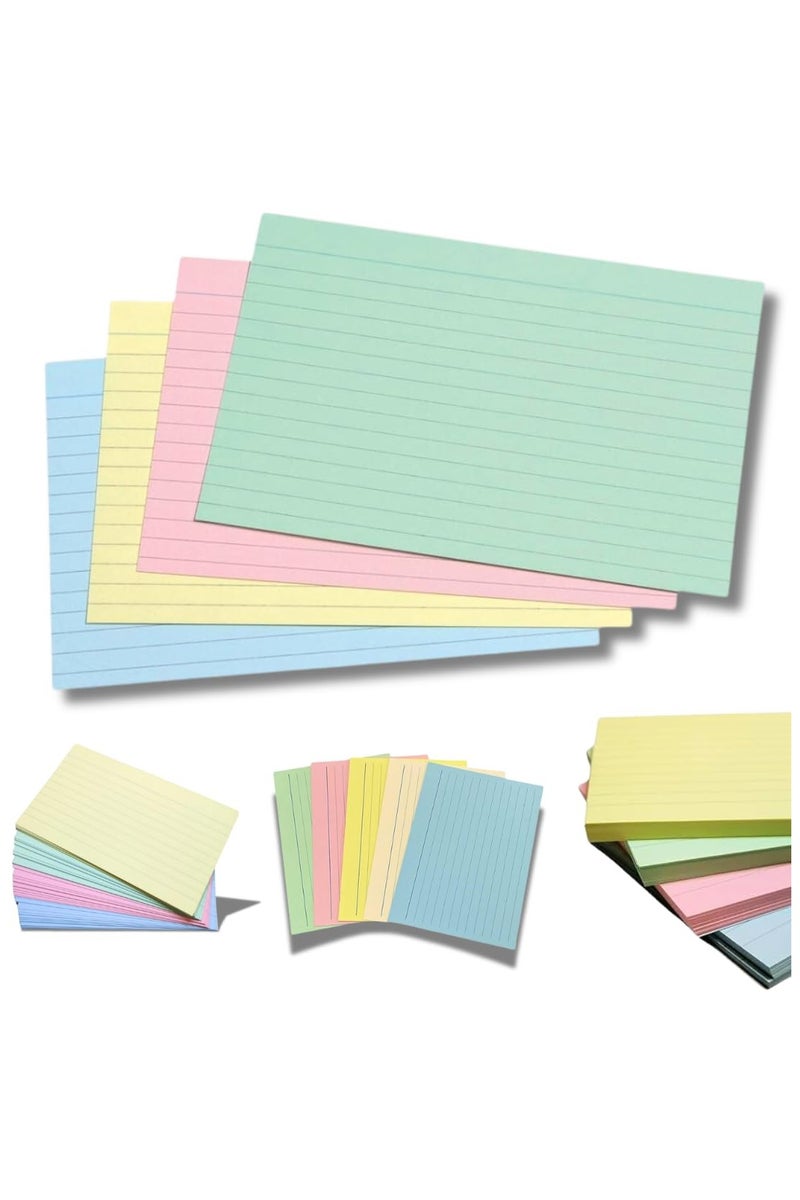 Ruled Index Cards Revision Cards ,Kraft Paper Notecards Lined Index Cards, 6 Pack 300PCS Flash Cards, for Study Office NotePads - Image 3