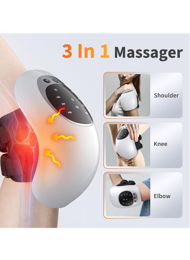 BORTONY Knee Massager with Heat and Kneading for Pain Relief Infrared Heated Vibration Physiotherapy for Arthritis Massager Cramps and Joint Warmer Rechargeable LED Display  - Image 2