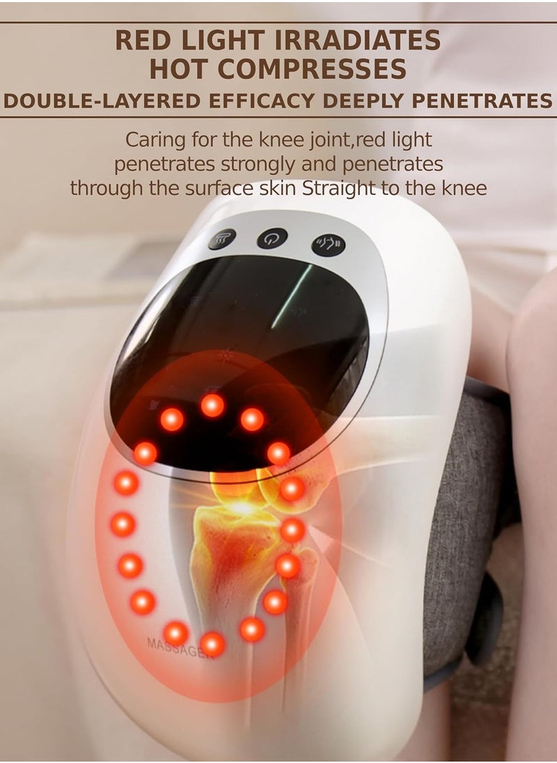 BORTONY Knee Massager with Heat and Kneading for Pain Relief Infrared Heated Vibration Physiotherapy for Arthritis Massager Cramps and Joint Warmer Rechargeable LED Display  - Image 4