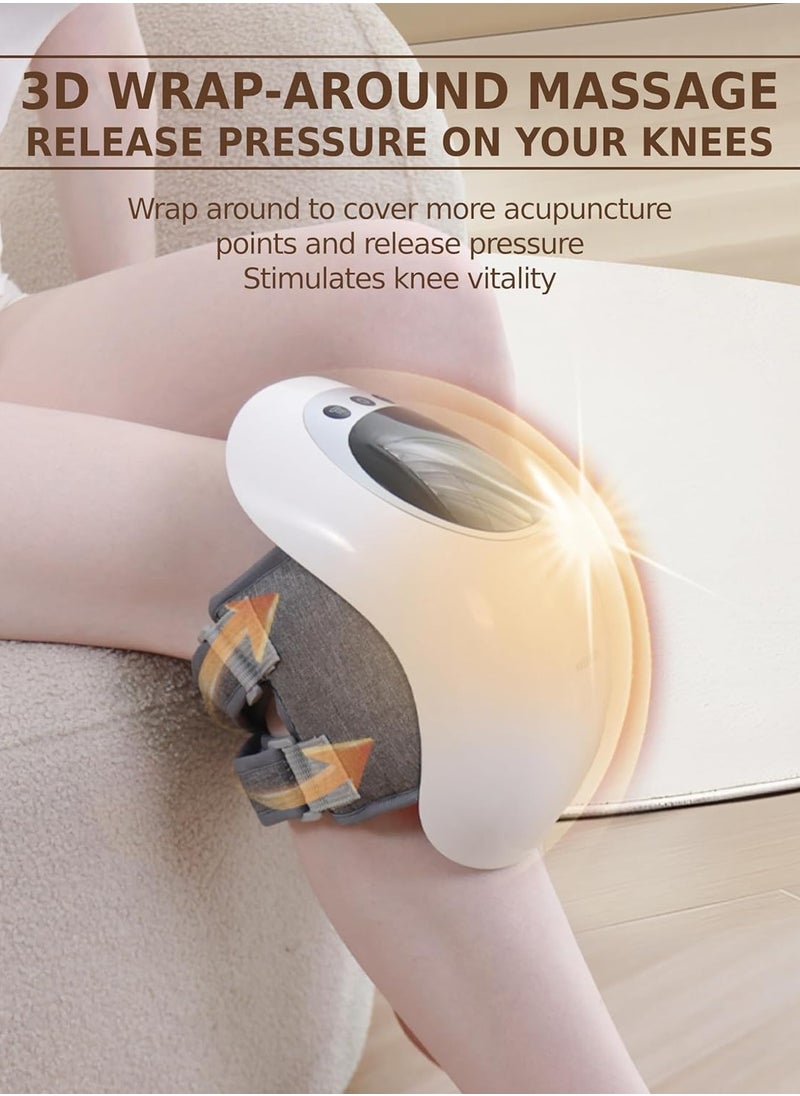 BORTONY Knee Massager with Heat and Kneading for Pain Relief Infrared Heated Vibration Physiotherapy for Arthritis Massager Cramps and Joint Warmer Rechargeable LED Display  - Image 5