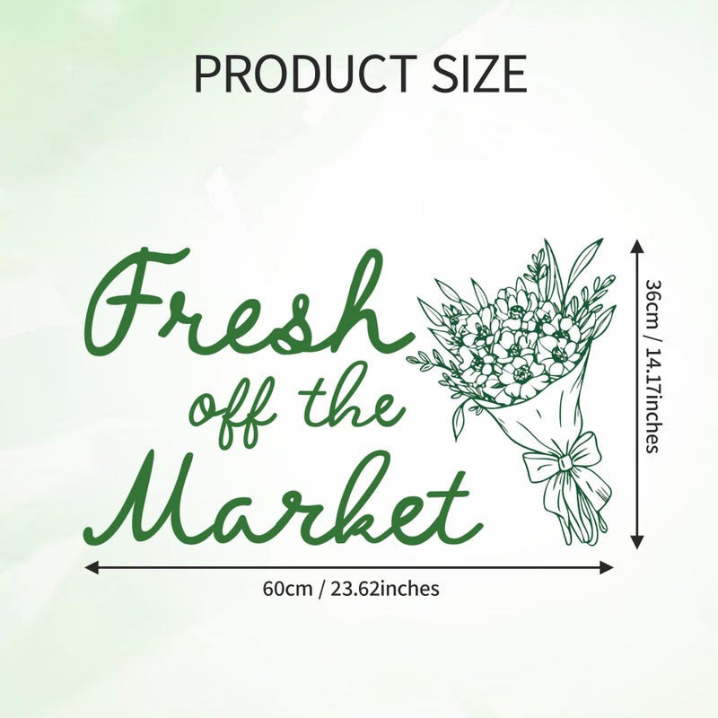 Dvehdbay Fresh Off the Market Bridal Shower - Fresh Off the Market Sign Decal for Balloons Arch Backdrop, Green Floral Farmers Market Bridal Shower Decorations, Bachelorette Wedding Engagement Party Decor - Image 5