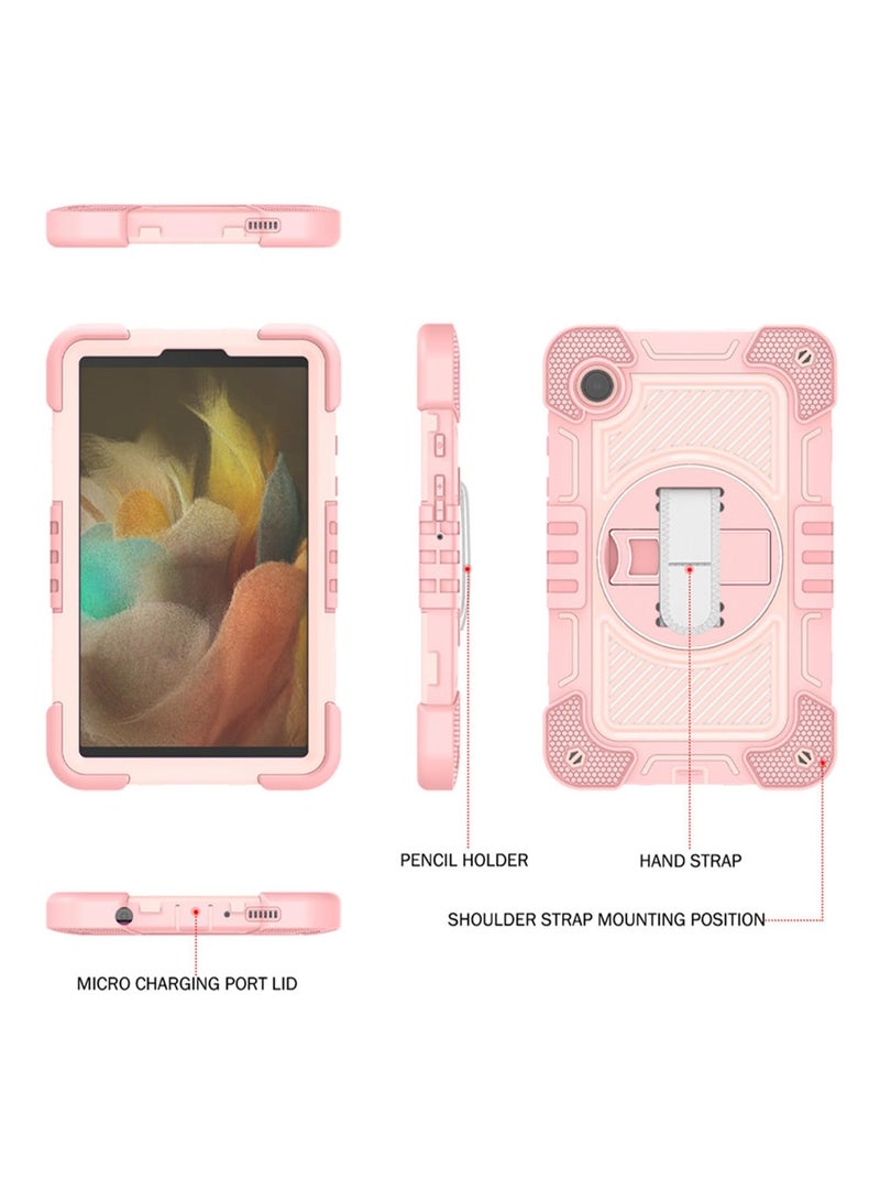 عام غطاء لسامسونج جالاكسي تاب A11 SM-X133 SM-X135، غلاف متين مقاوم للصدمات مع حماية قوية، حزام يد، حامل دوار 360 درجة. - Image 4