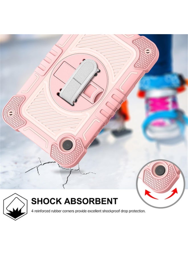 عام غطاء لسامسونج جالاكسي تاب A11 SM-X133 SM-X135، غلاف متين مقاوم للصدمات مع حماية قوية، حزام يد، حامل دوار 360 درجة. - Image 3