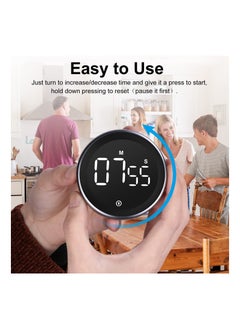 Y&D LED Digital Kitchen Timer - Magnetic Countdown Count-up Kids Timer, Large Display, Adjustable Volume and Brightness Cooking for Kid Classroom Board  - Image 4