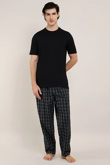 R&B Plaid Lounge Pants with Drawstring Waist