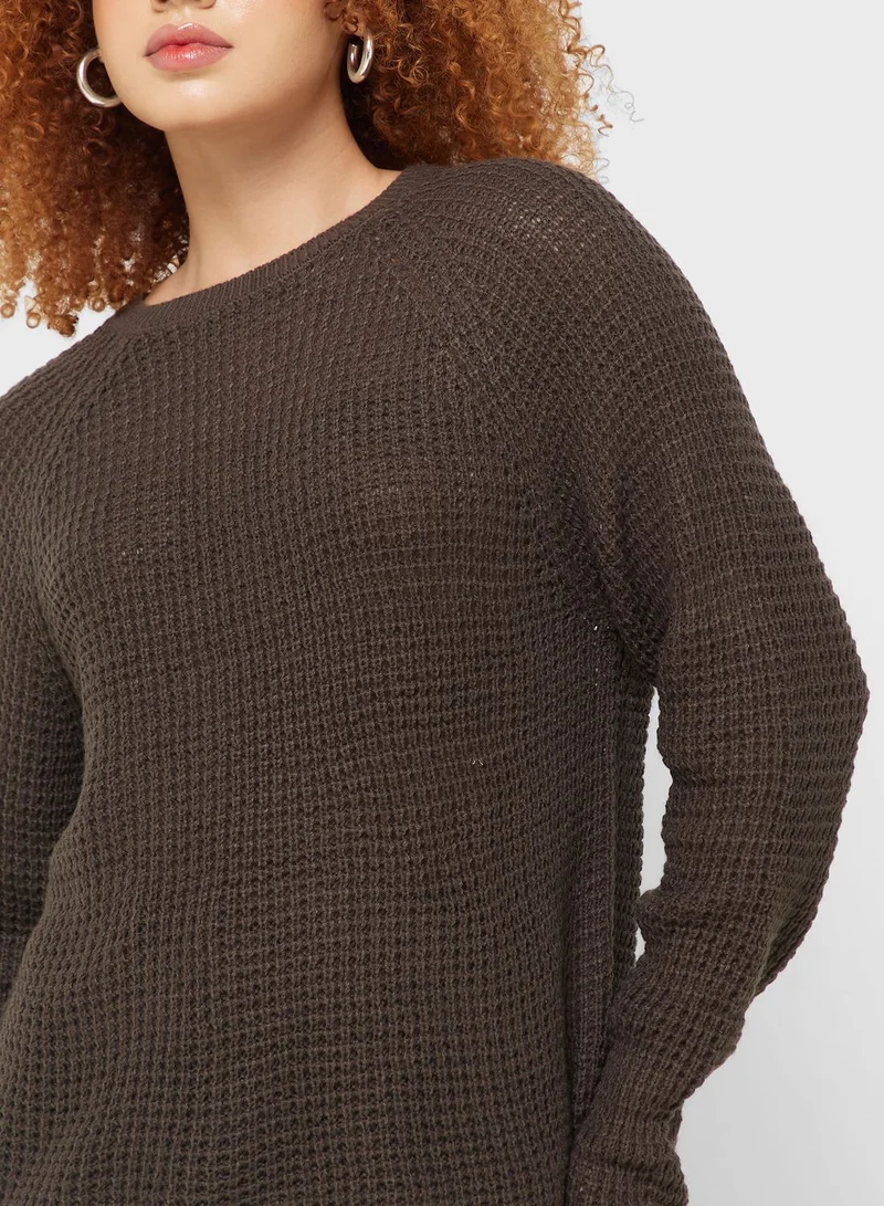 Jacqueline de Yong  Crew Neck Knitted Sweater for Women | Best Price UAE