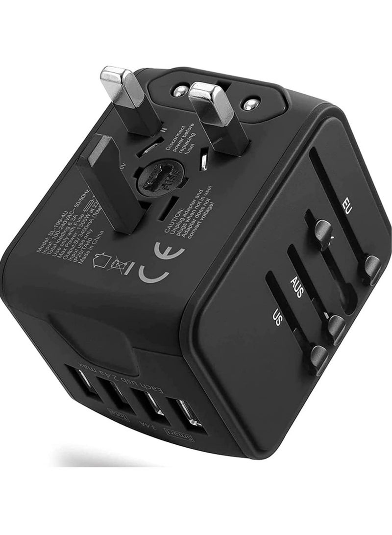 ELTRAZONE Universal Travel Adapter with 4 Ultra-Fast USB Port and 1 Ultra-Fast USB Type C Port and Power Socket Worldwide Plugs  - Image 2