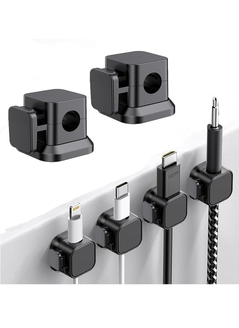 Rightsure 6 Piece Cord Organizer, Adhesive Charger Cable Clips, Cord Organizer, Wire Holder Organizer Management, Hide or Organize Phone USB Charger Cable for Home, Office, Car, Desk, Nightstand (6 Pieces)  - Image 1