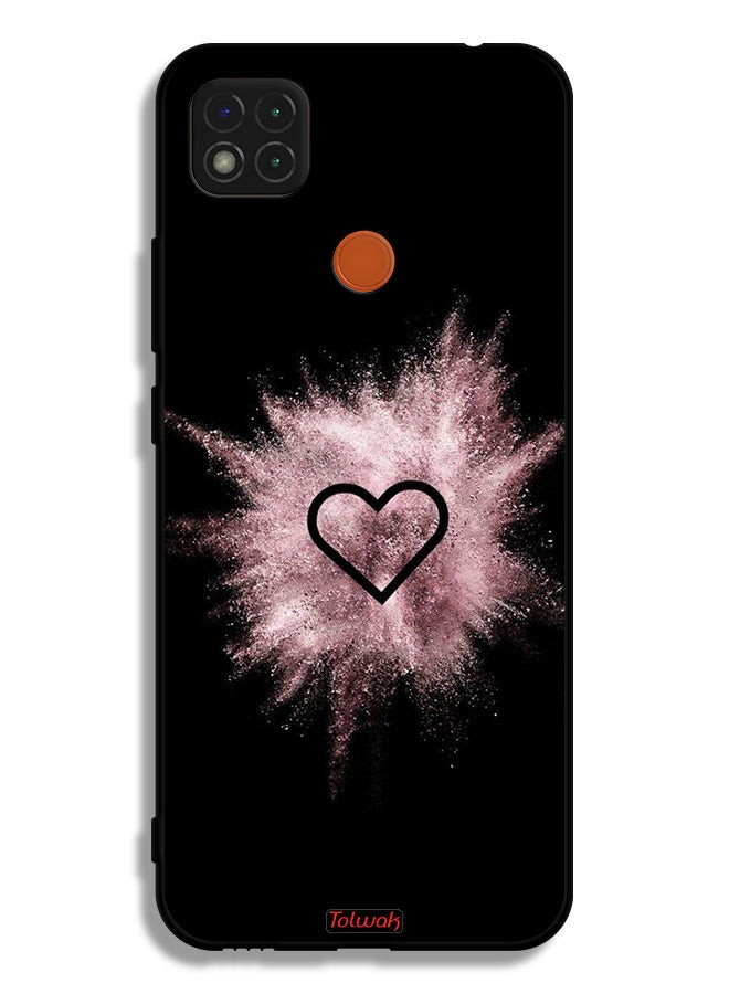 Tolwak Xiaomi Redmi 9C Protective Case Cover Heart On Glitters - Image 2