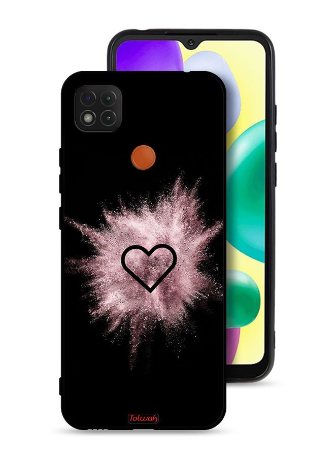 Tolwak Xiaomi Redmi 9C Protective Case Cover Heart On Glitters - Image 1