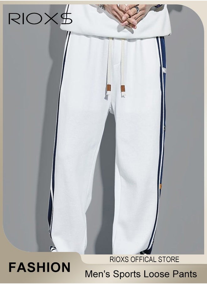 RIOXS - Men's Cuffed Pants, Comfortable Joggers Pants, Fashionable Sweatpants with Drawstring Elastic Waist and Pockets, Perfect for Urban Casual Lifestyle, Great Sweatpants for Your Closet - Image 1