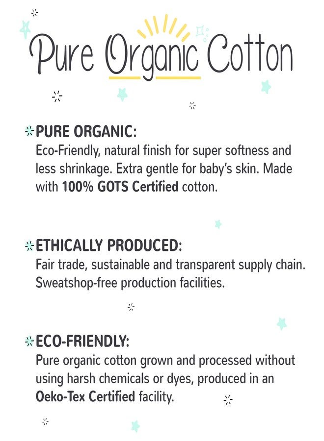 Lamaze Organic Baby baby girls Unisex Short Sleeve Cotton Bodysuit, Snap Closure Shirt, Grey and White Variety, 24 Months US - Image 3