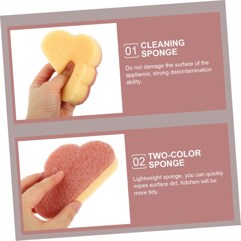 Cloud Shaped Dual Cleaning Sponges 12 Pack Strong Decontamination Non Damaging Surface Black Red - Image 5