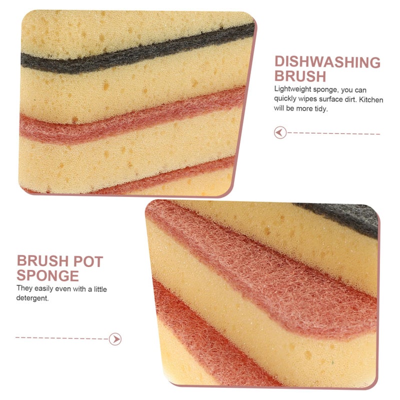 Cloud Shaped Dual Cleaning Sponges 12 Pack Strong Decontamination Non Damaging Surface Black Red - Image 4
