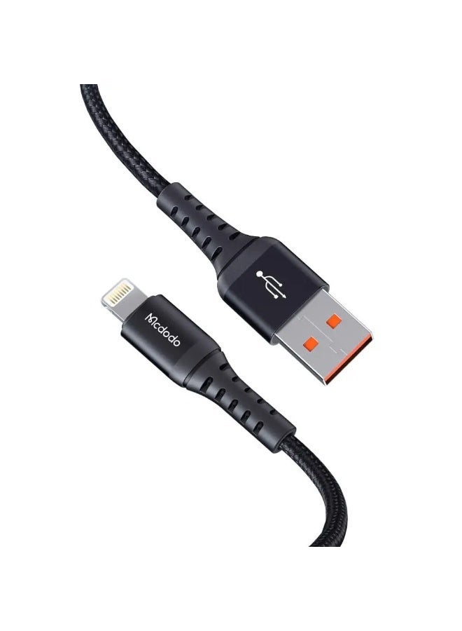 Mcdodo 20W iPhone Fast Charging Lightning Cable 1m – USB to Lightning Data Cable for iPhone 14 13 12 11 Pro Max, iPad, iOS Devices – Durable Charger Black - Image 2