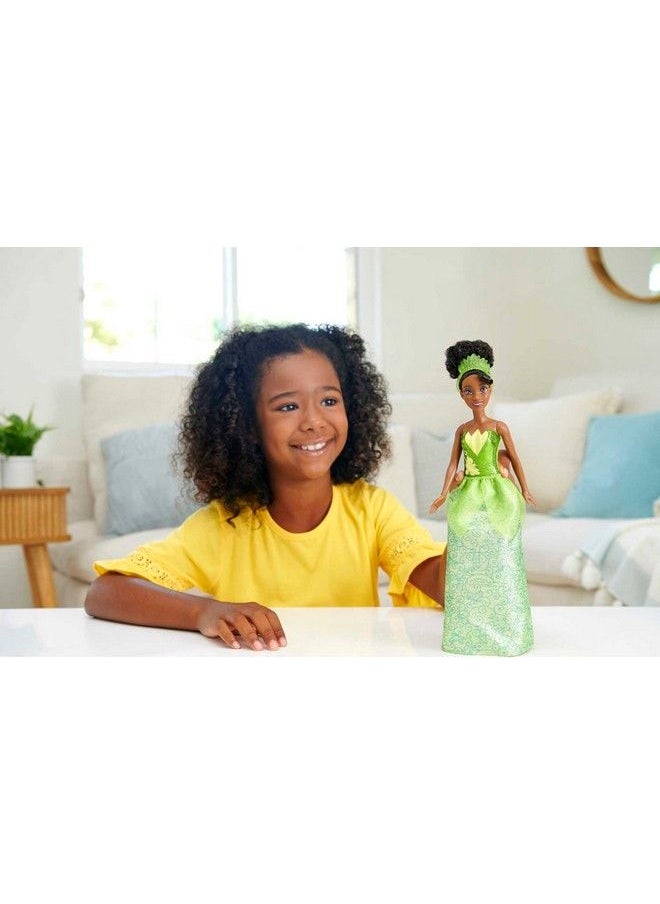 Mattel Games Disney Princess Tiana Fashion Doll New For 2023 Sparkling Look With Brown Hair Brown Eyes & Tiara Accessory  - Image 3